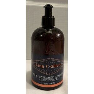 King C Gillette Refreshing Beard & Face Wash 11 fl oz NEW
